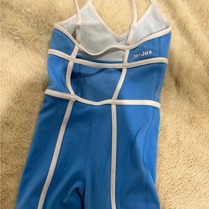 Jo Jax Girls dancewear light blue unitard child medium